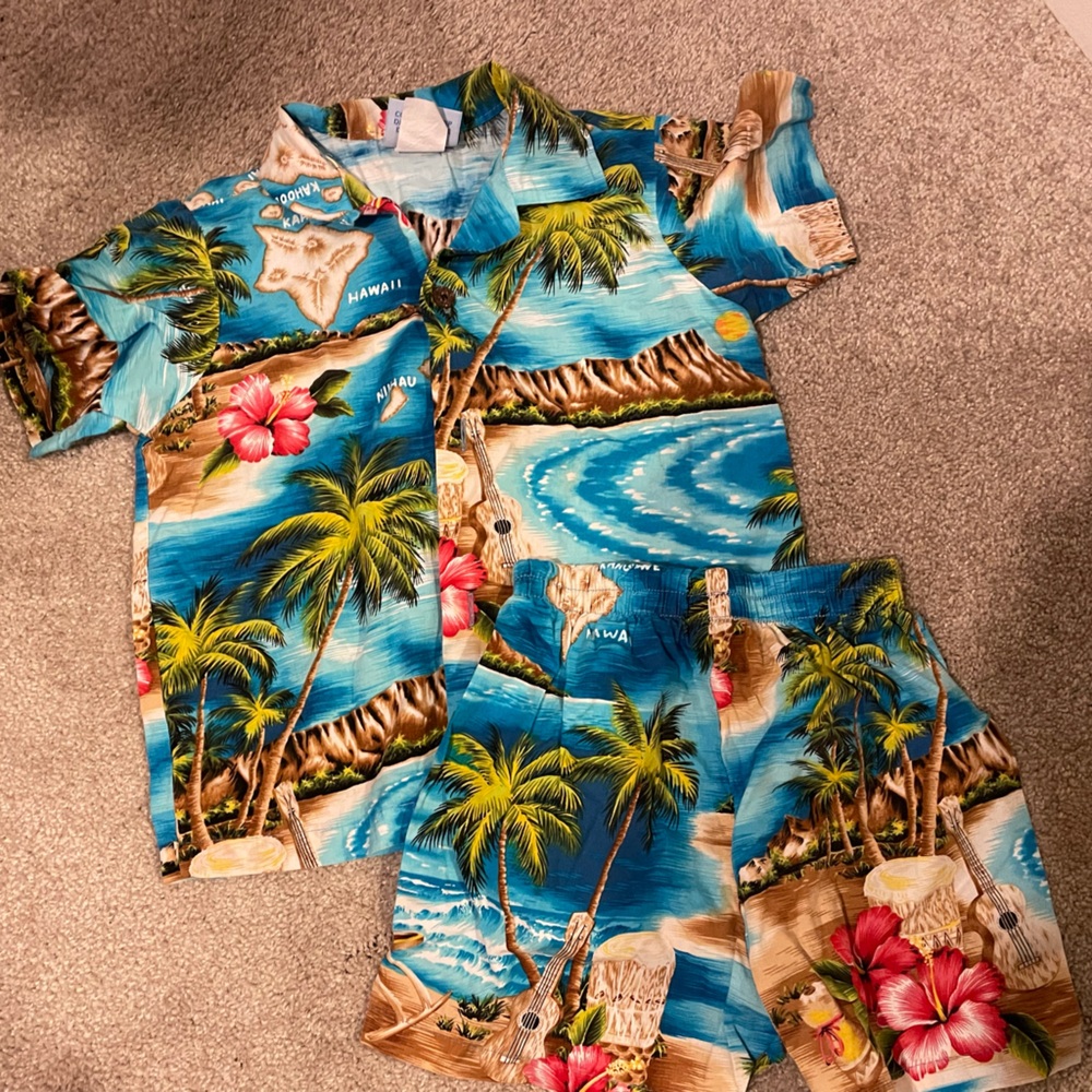 Tropical Paradise Kids Shirt and Shorts Set